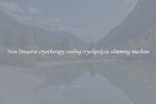 Non-Invasive cryotherapy cooling cryolipolysis slimming machine
