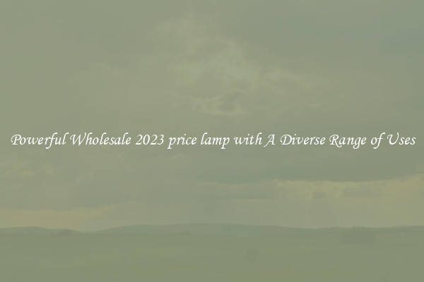 Powerful Wholesale 2023 price lamp with A Diverse Range of Uses