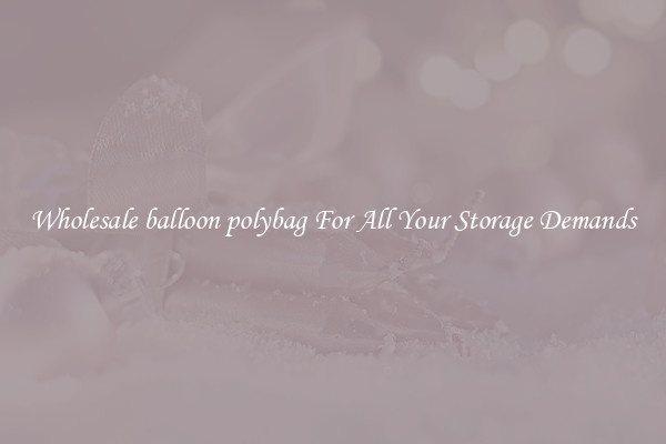 Wholesale balloon polybag For All Your Storage Demands