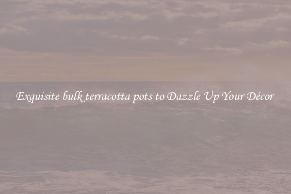 Exquisite bulk terracotta pots to Dazzle Up Your Décor 
