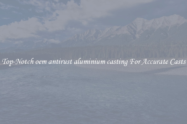 Top-Notch oem antirust aluminium casting For Accurate Casts