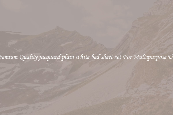 Premium Quality jacquard plain white bed sheet set For Multipurpose Use
